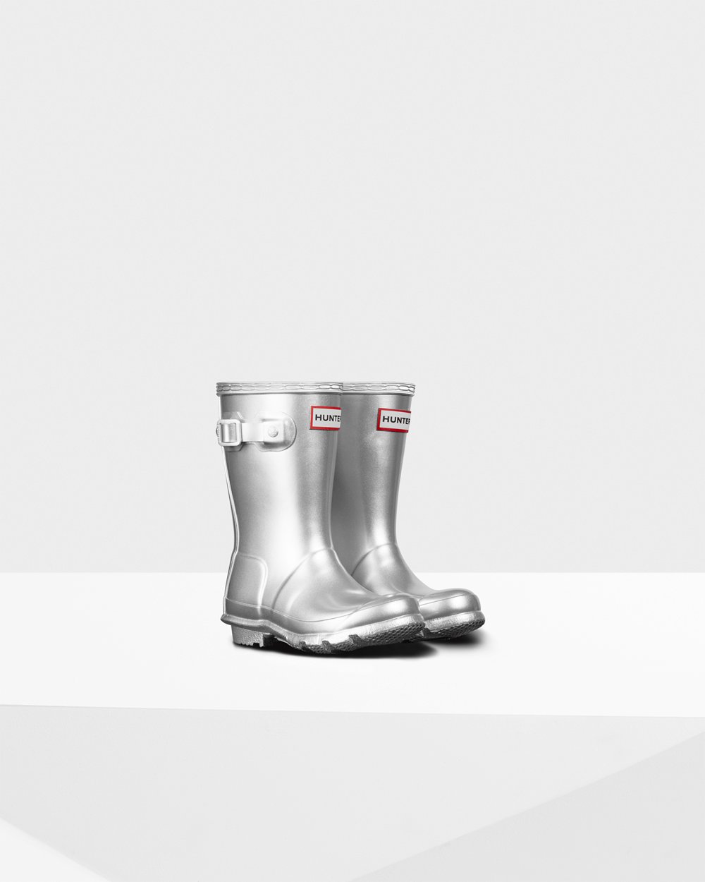 Kids Hunter Rain Boots Silver - Original Little Metallic - 5639142-KF